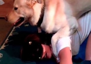 Sensual lady is enjoying a fuck with a hound