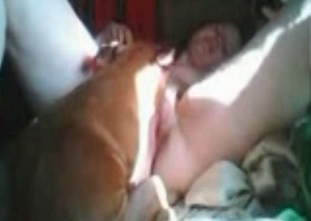 Sexy teen can't stop banging with a puppy