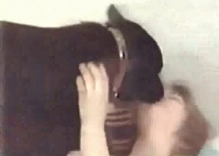 Her puppy is fucking her really hard