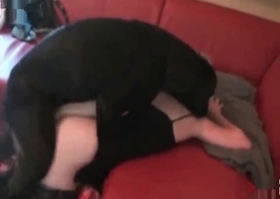 Dirty puppy is practicing a deep penetration