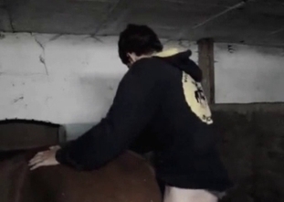 Sweet teen is fucking with a horse